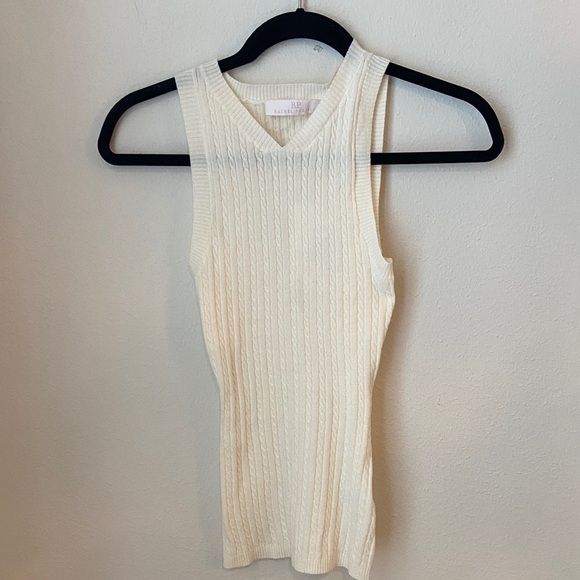 NWT Rachel Parcell Ivory Cable Tank - Picture 1 of 6